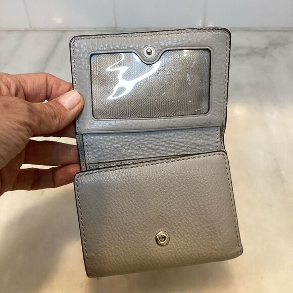 Michael Kors Hudson Pebbled Leather Card Case Wallet - Picture 8 of 13